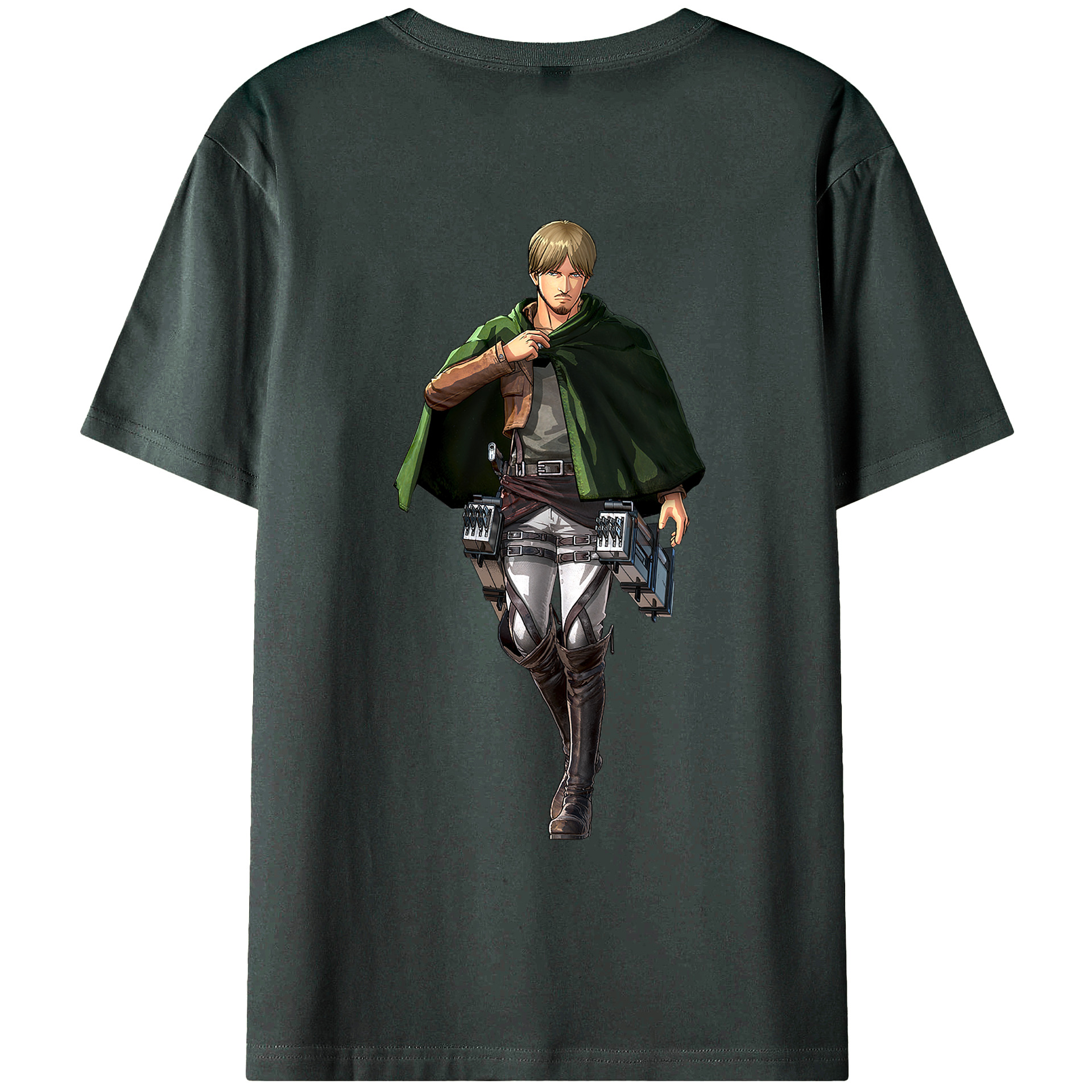 （画像用） 進撃の巨人 ミケ·ザカリアス Attack on Titan Mike Zakarius 綿100％ メンズ半袖Tシャツ（バックプリント） 通気性